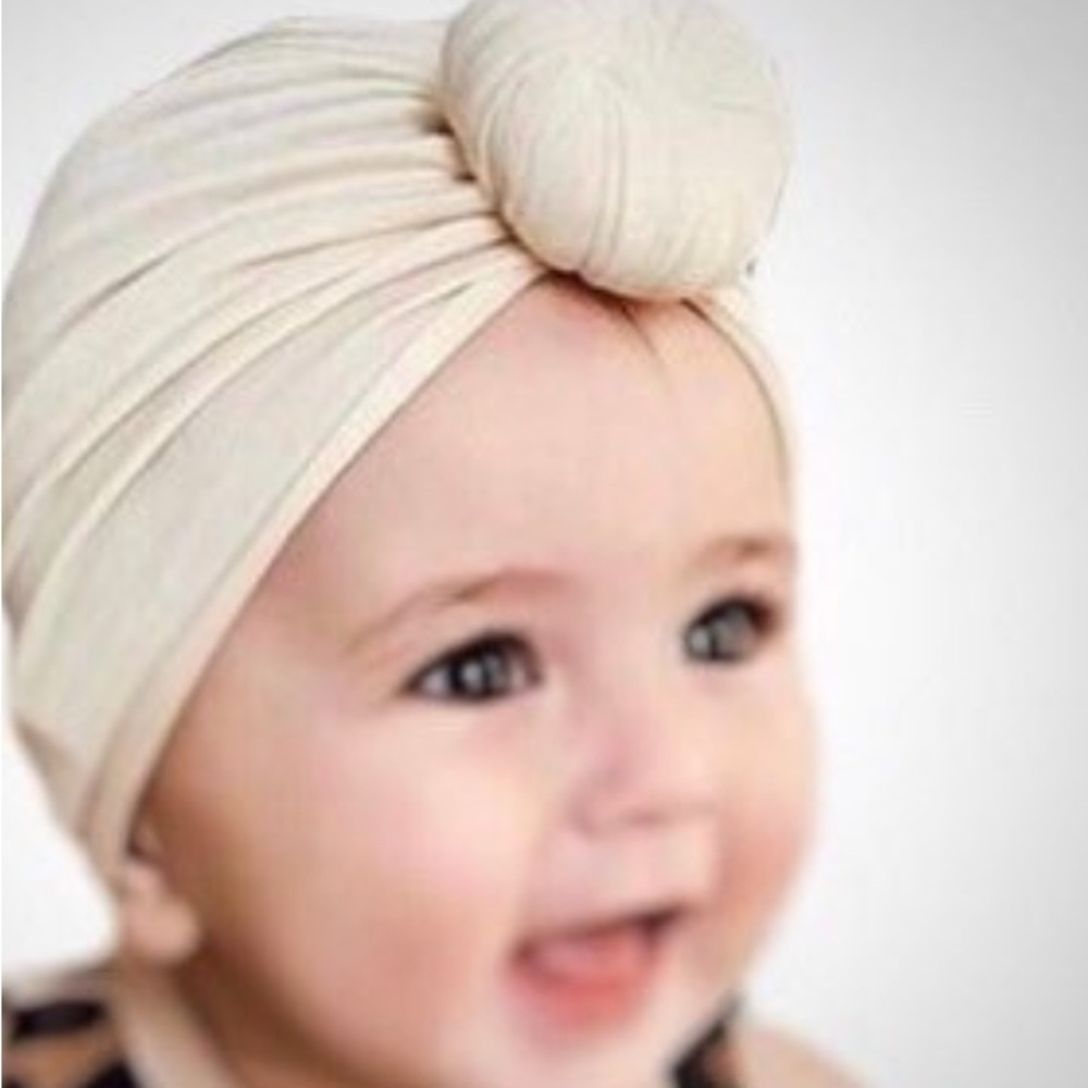 Soft nylon hair wraps/top knot hat headbands for baby and child baby gift - New
